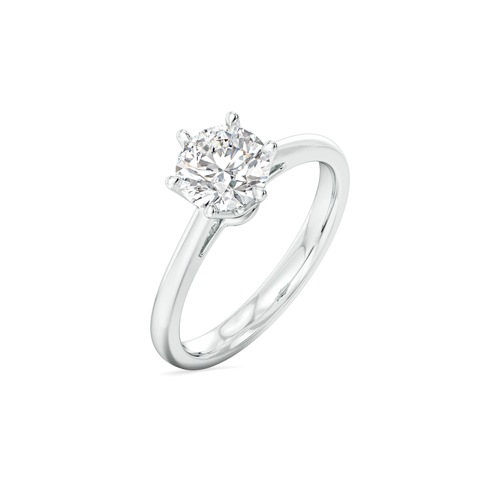 Luminous Charm 925 Sterling Silver Solitaire Ring