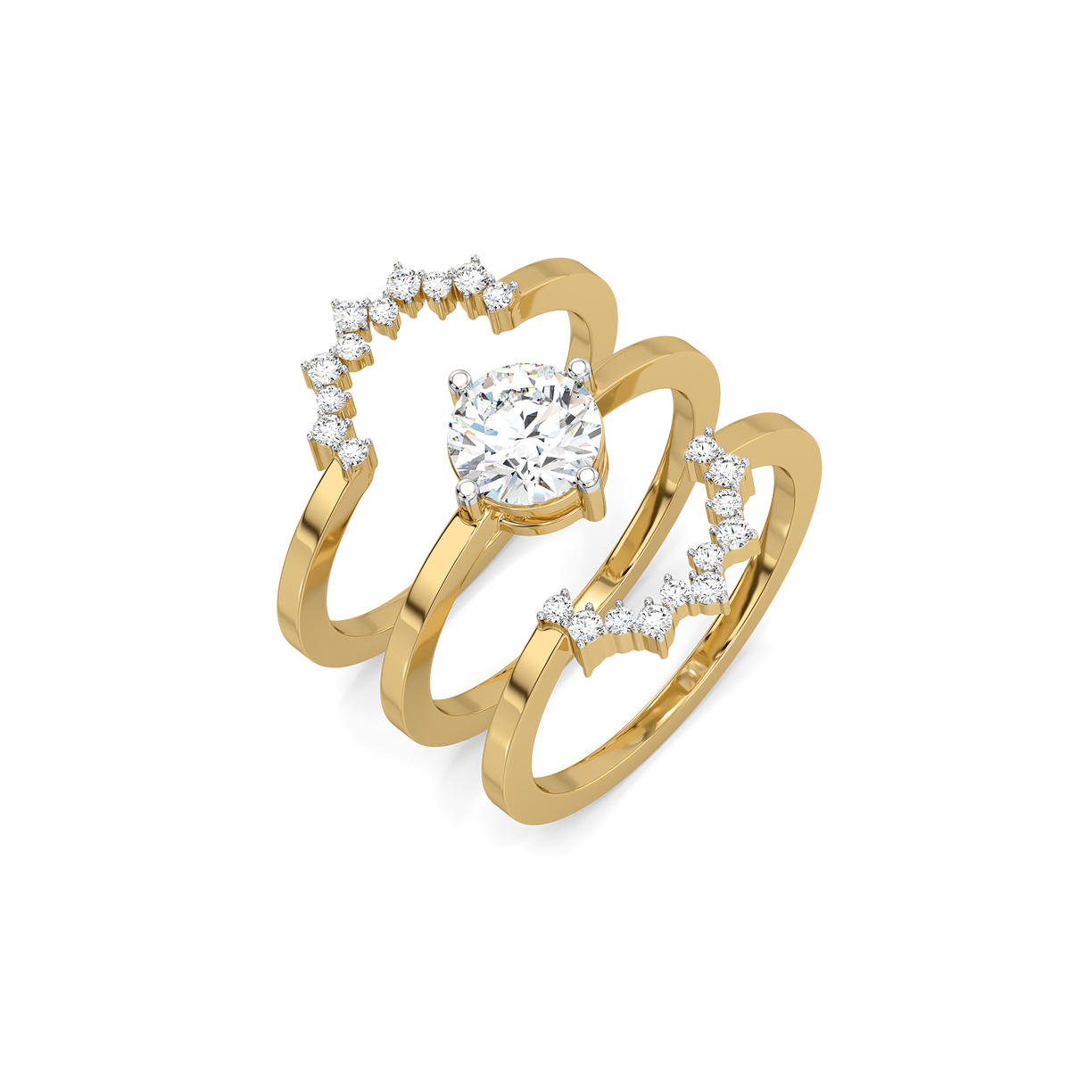 Day bloom - Lab Diamond Stackable Solitaire Ring