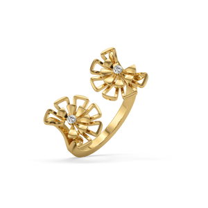 Golden Edge - Lab Diamond Open-Top Ring