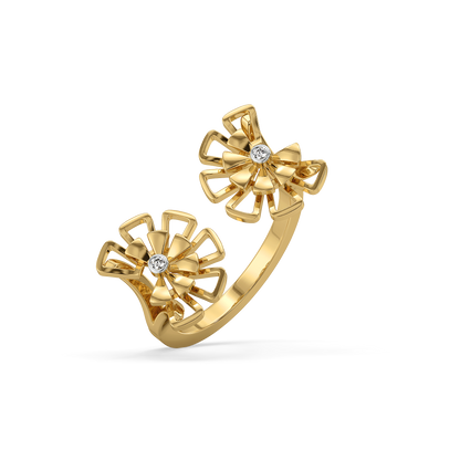 Golden Edge - Lab Diamond Open-Top Ring