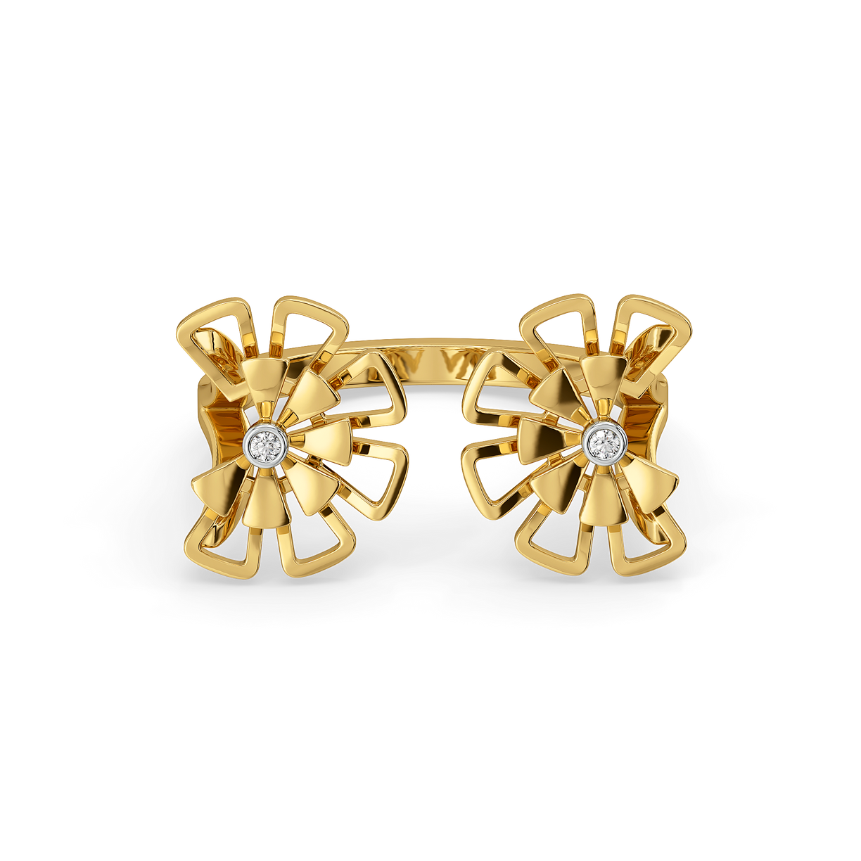 Golden Edge - Lab Diamond Open-Top Ring