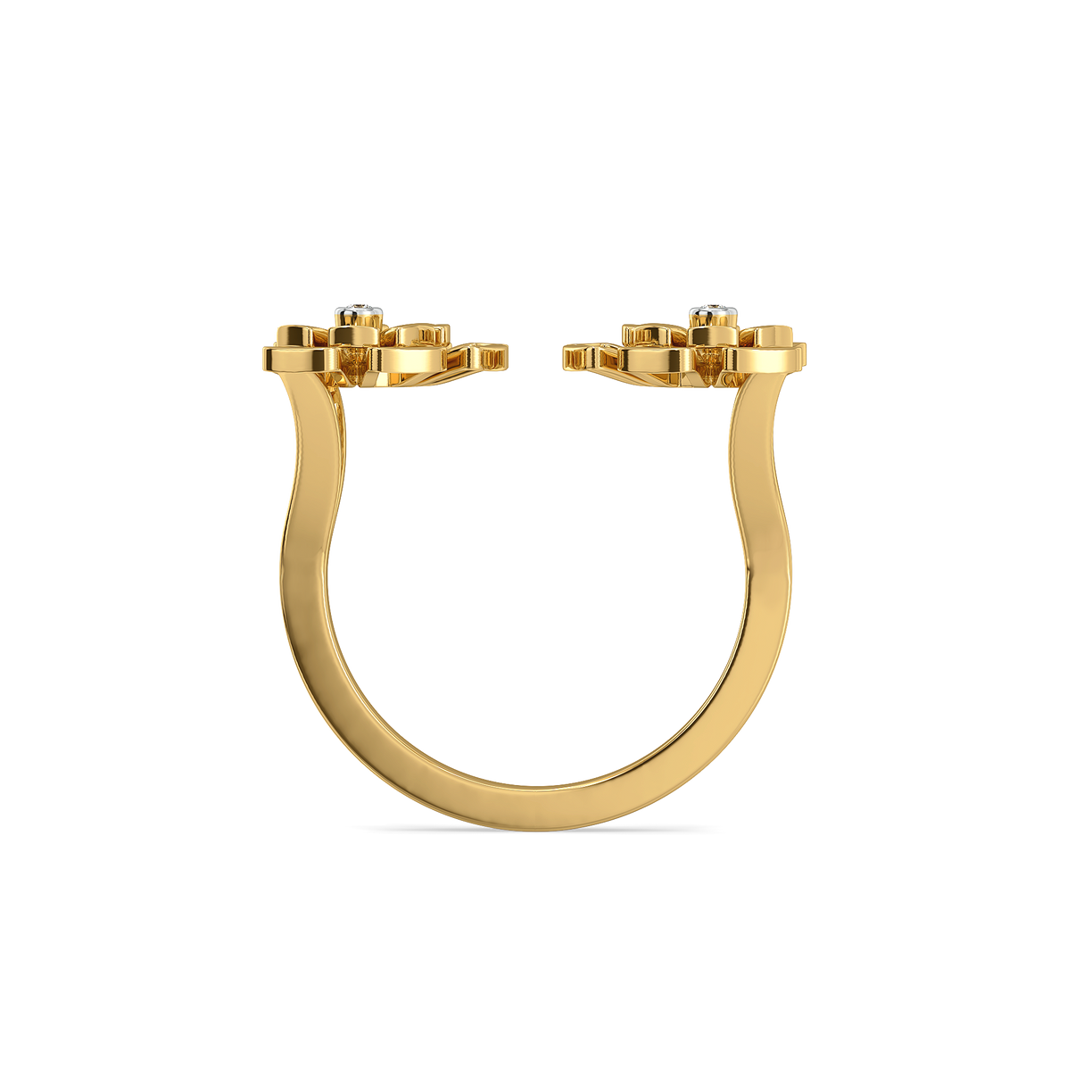 Golden Edge - Lab Diamond Open-Top Ring