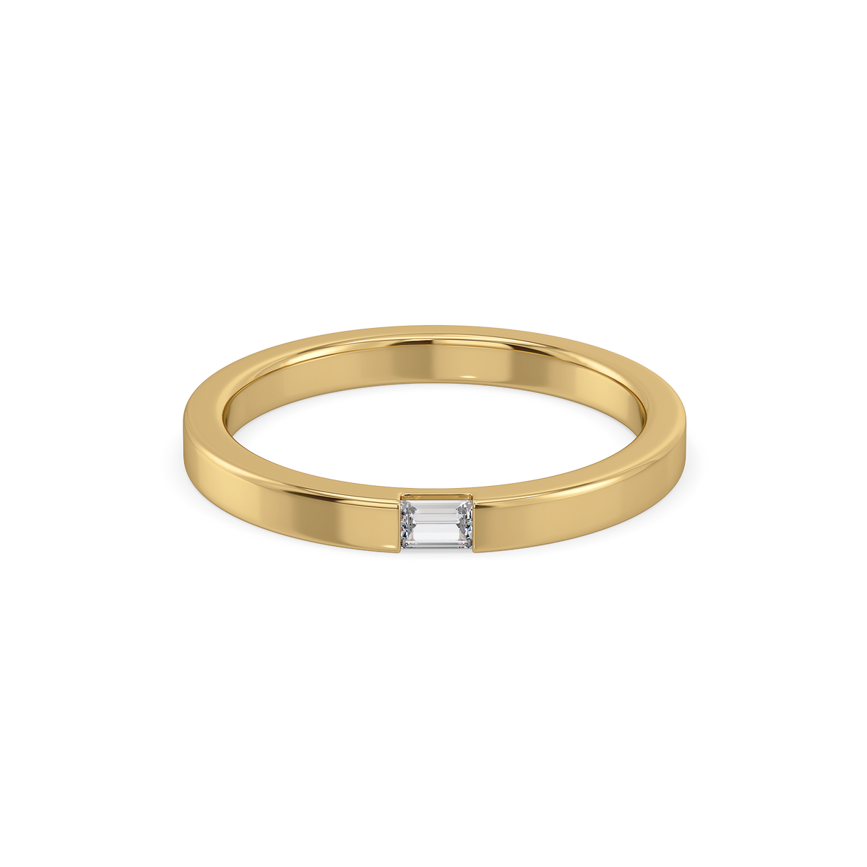 Modern Baguette Band - Lab Diamond Ring