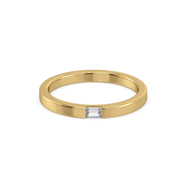 Lukson Modern Baguette Lab Grown Diamond Band Ring Online