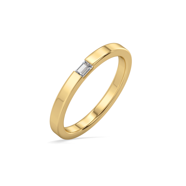 Lukson Modern Baguette Lab Grown Diamond Band Ring