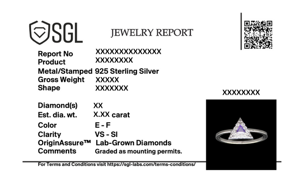 Lukson Certified Ultra Violet Glow Lab Grown Diamond Ring
