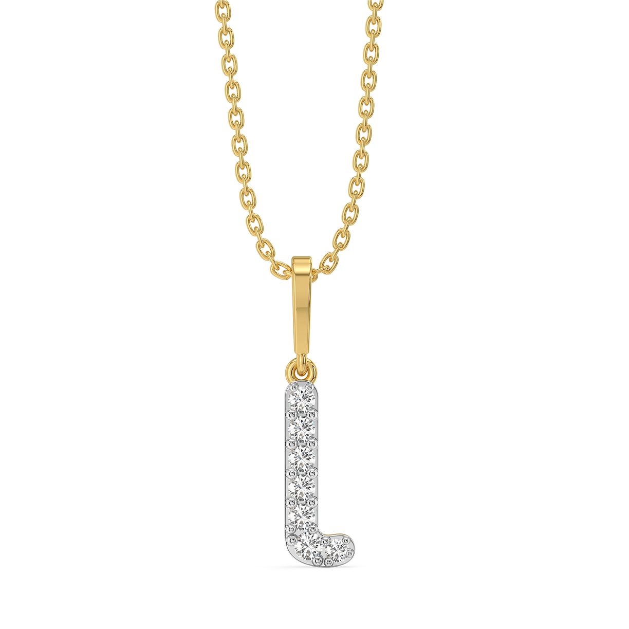 Little Lux L - Lab Diamond Alphabet Pendant