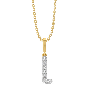 Little Lux L - Lab Diamond Alphabet Pendant