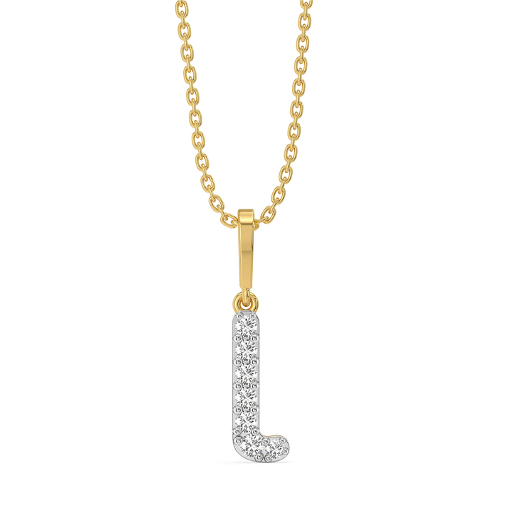 Little Lux L - Lab Diamond Alphabet Pendant
