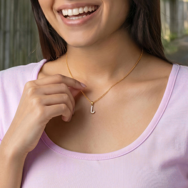 Little Lux L - Lab Diamond Alphabet Pendant
