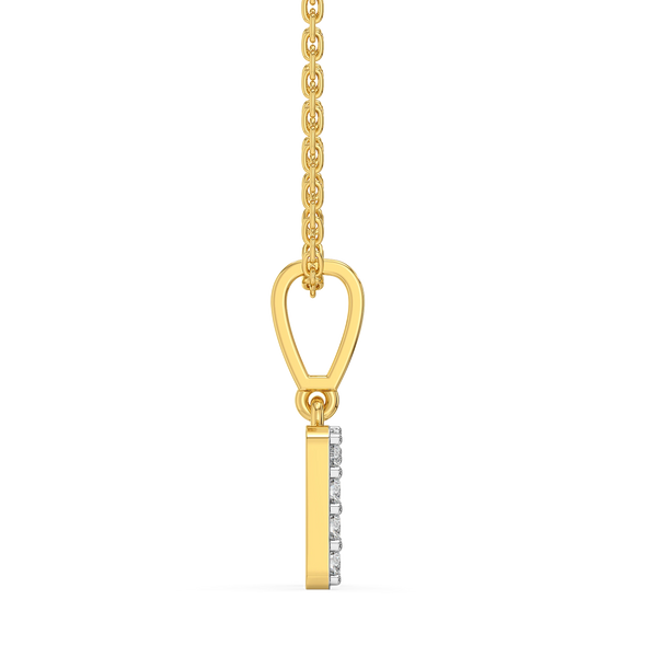 Lukson Nailed It N Lab Grown Diamond Alphabet Pendant in India