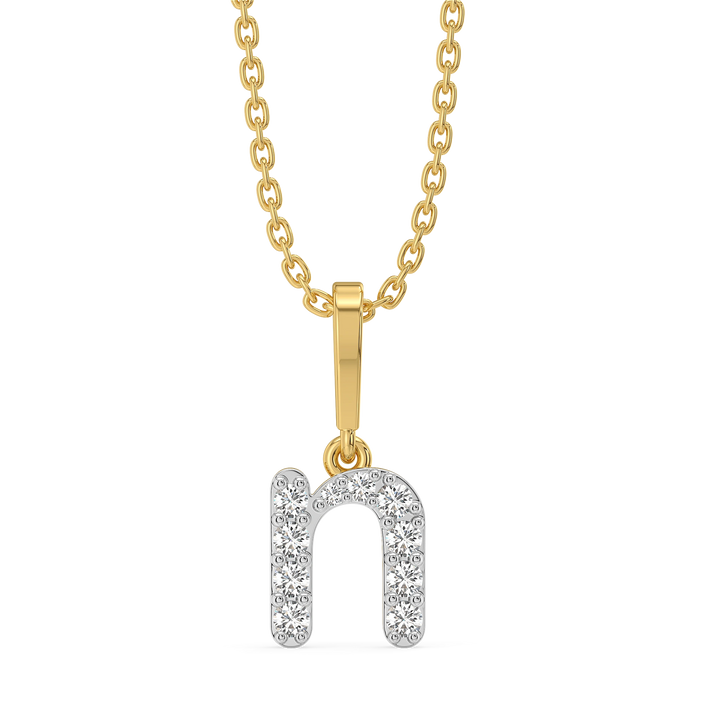 Nailed It N - Lab Diamond Alphabet Pendant
