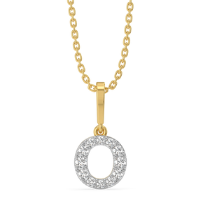 Oh-So O - Lab Diamond Alphabet Pendant