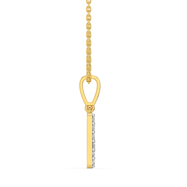 Lukson Peekaboo P - Lab Grown Diamond Alphabet Pendant in India