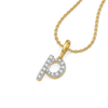 Lukson Peekaboo P - Lab Grown Diamond Alphabet Pendant Online
