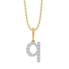 Q-utie - Lab Diamond Alphabet Pendant