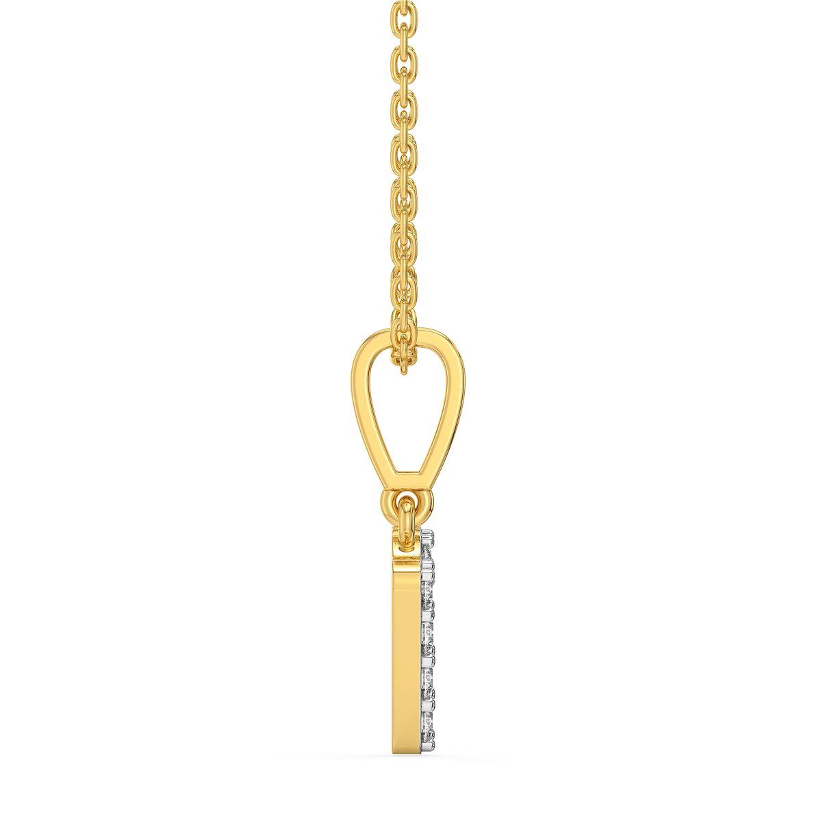 Lukson Rockstar R - Lab Grown  Diamond Alphabet Pendant in India