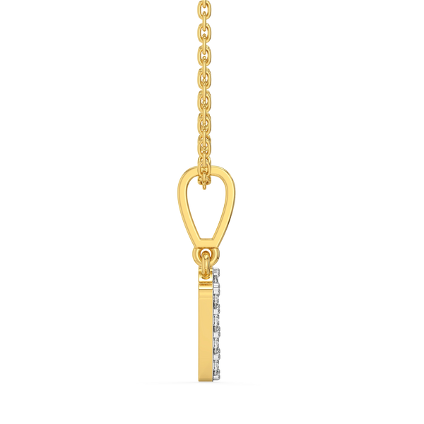 Lukson Rockstar R - Lab Grown  Diamond Alphabet Pendant in India