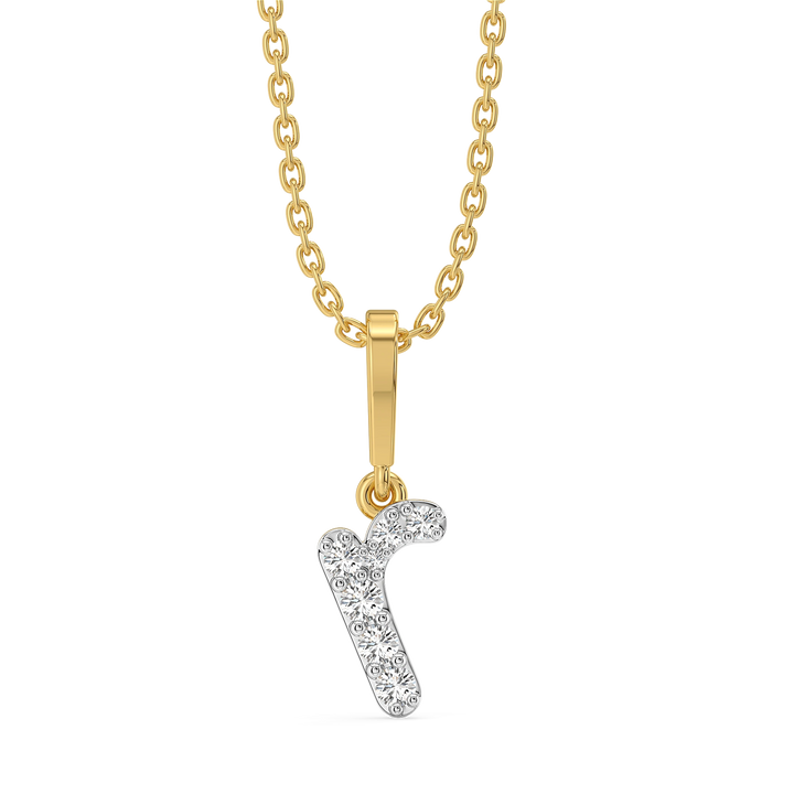 Rockstar R - Lab Diamond Alphabet Pendant