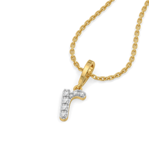 Rockstar R - Lab Diamond Alphabet Pendant