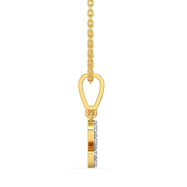 Lukson Sassy S - Lab Grown Diamond Alphabet Pendant in India