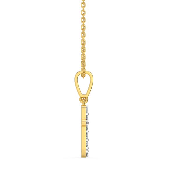 Lukson Tiny Treasure T - Lab Grown Diamond Alphabet Pendant in India