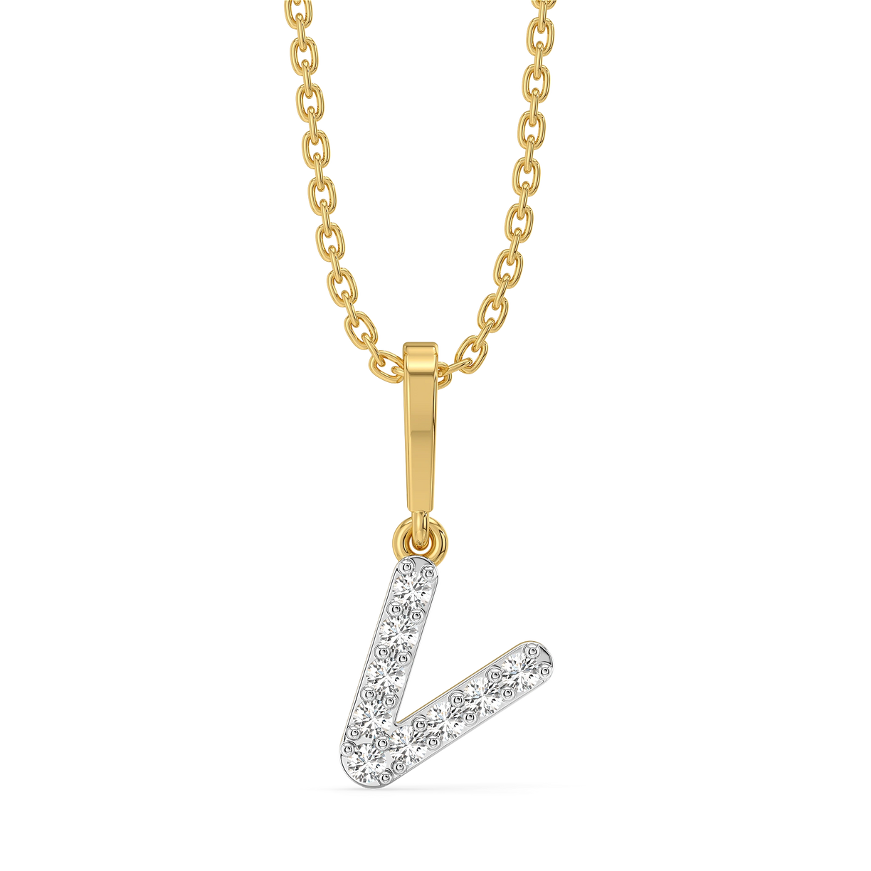 V-ery Cute - Lab Diamond Alphabet Pendant
