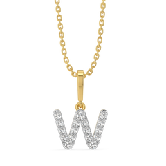 Wink of W-itty - Lab Diamond Alphabet Pendant