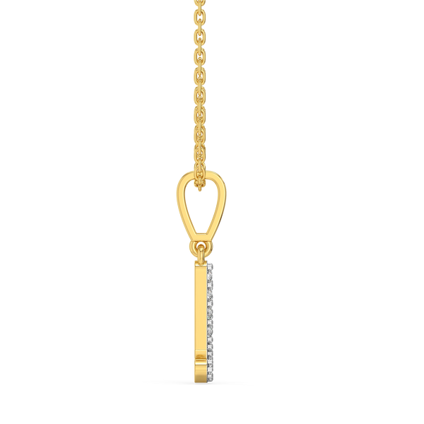 Lukson Y-oung at Heart Lab Grown Diamond Alphabet Pendant in India