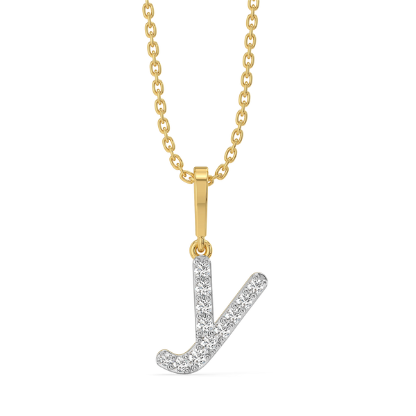 Lukson Y-oung at Heart Lab Grown Diamond Alphabet Pendant