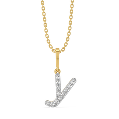 Y-oung at Heart - Lab Diamond Alphabet Pendant