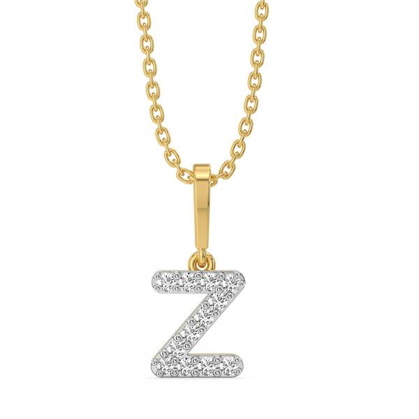 Lukson Zig-Zag Z - Lab Grown Diamond Alphabet Pendant