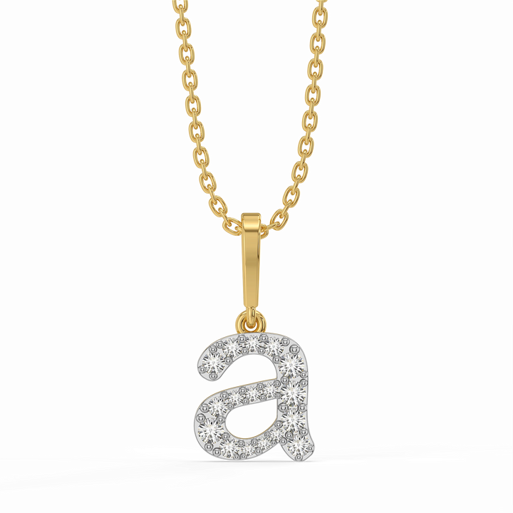 All About A - Lab Diamond Alphabet Pendant