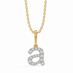 All About A - Lab Diamond Alphabet Pendant