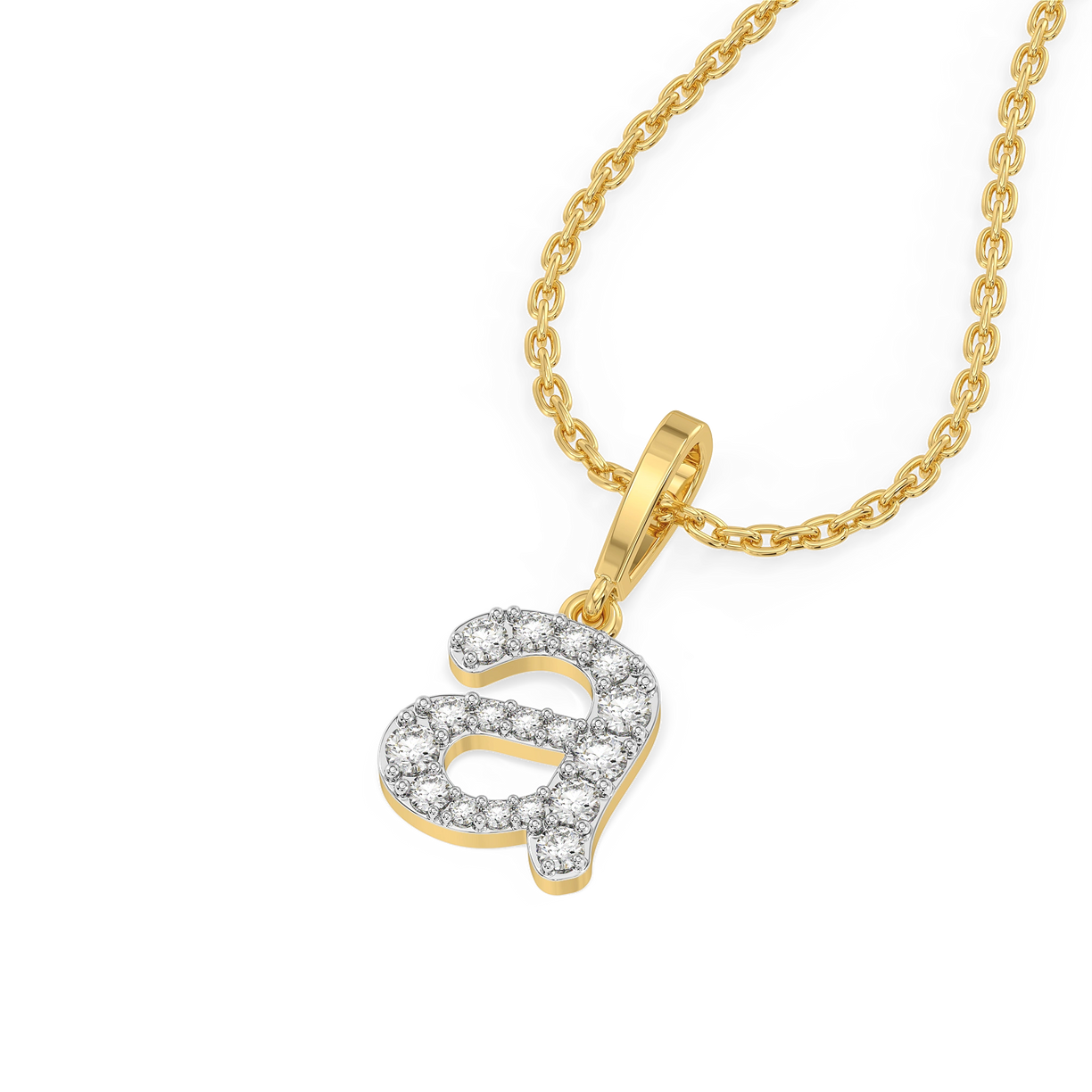 All About A - Lab Diamond Alphabet Pendant