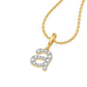 All About A - Lab Diamond Alphabet Pendant