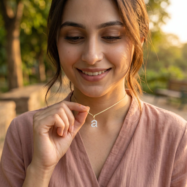 All About A - Lab Diamond Alphabet Pendant