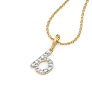 Bubble B - Lab Diamond Alphabet Pendant