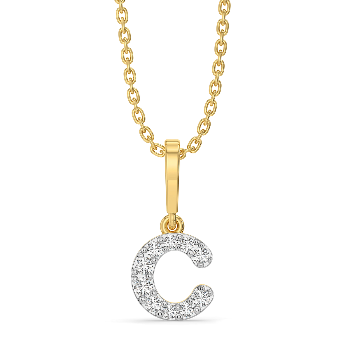 C Me Shine - Lab Diamond Alphabet Pendant