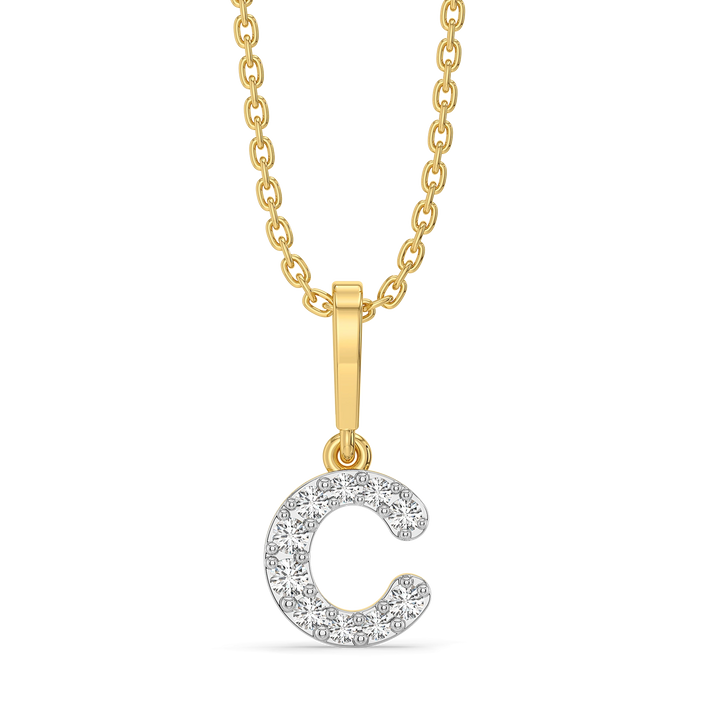 C Me Shine - Lab Diamond Alphabet Pendant