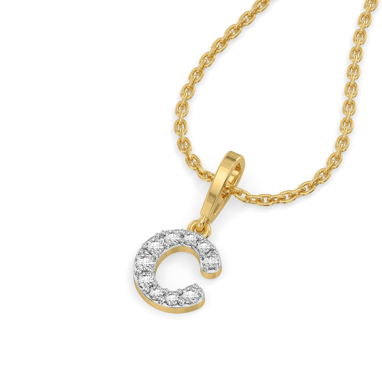 C Me Shine - Lab Diamond Alphabet Pendant