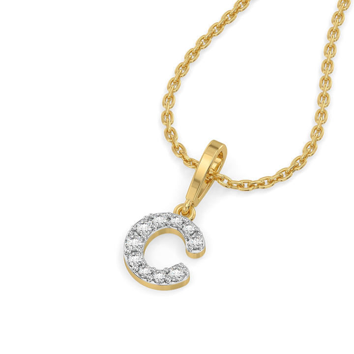 C Me Shine - Lab Diamond Alphabet Pendant