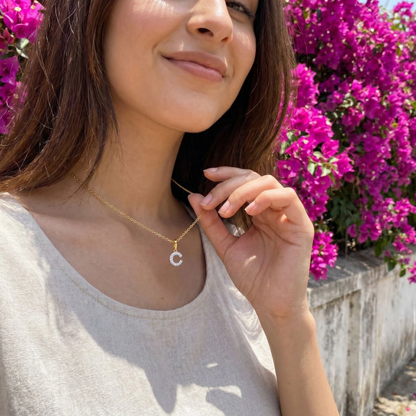 C Me Shine - Lab Diamond Alphabet Pendant