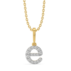 Evermore E - Lab Diamond Alphabet Pendant