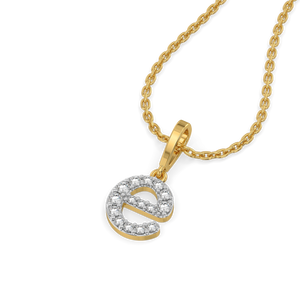 Evermore E - Lab Diamond Alphabet Pendant