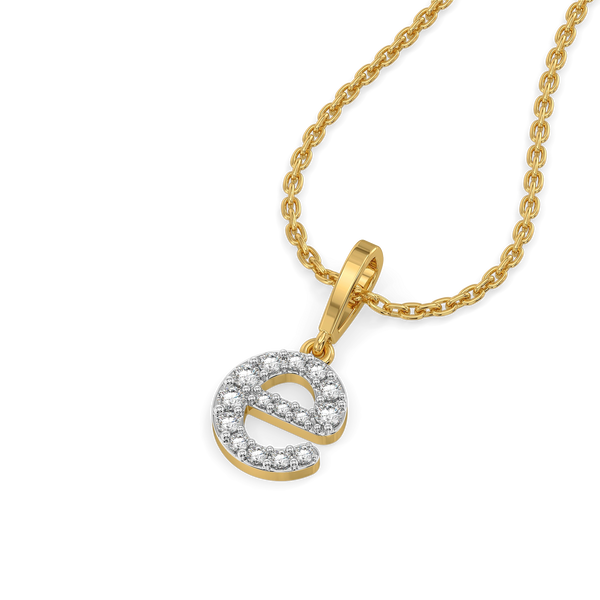 Evermore E - Lab Grown Diamond Alphabet Pendant - Lukson 
