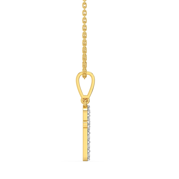 Lukson Flawless F - Lab Grown Diamond Alphabet Pendant in India