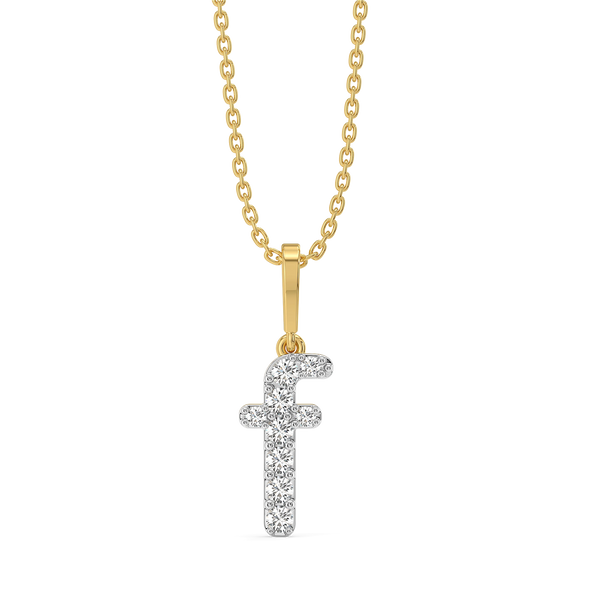 Lukson Flawless F - Lab Grown Diamond Alphabet Pendant