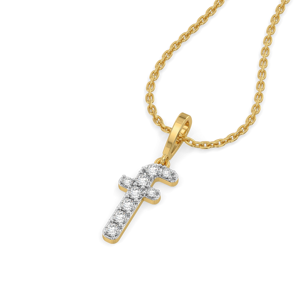 Lukson Flawless F - Lab Grown Diamond Alphabet Pendant Online