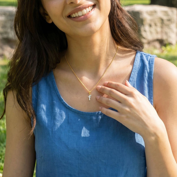 Flawless F - Lab Diamond Alphabet Pendant